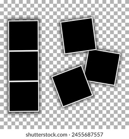Vector frame for photos, pictures, photo collage.