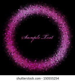 Vector frame with pink sparkles