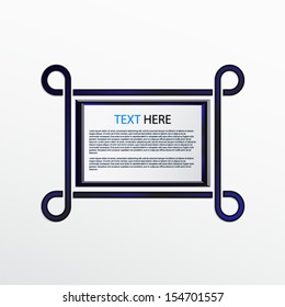 Vector frame with place for text, picture