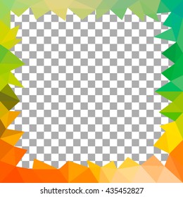 Vector frame in polygonal style, two-tone