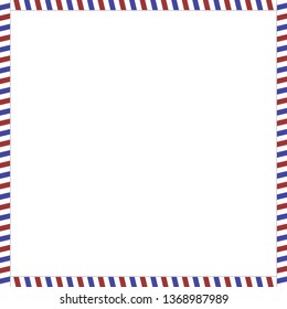 Vector frame, postcard colorful border, Snail Mail concept.