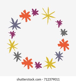 Vector frame. Postcard, lettering, poster, element for design, sticker, label and other.