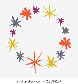 Vector frame. Postcard, lettering, poster, element for design, sticker, label and other.