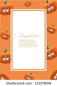 vector frame with pumpkins,dedicated to Halloween