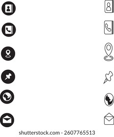 Vector frame with question mark and paper clip alongside colorful billiard ball icons in a circular design