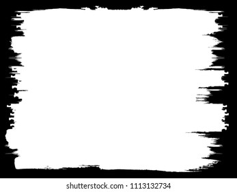 Vector Frame. rectangle for image. distress texture . Grunge Black borders isolated on the background . Dirt effect . geometric shapes for your design