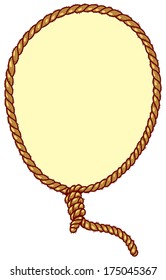 vector frame from rope isolated on white