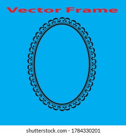 A vector frame round with black color.