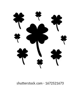 Vector frame of Saint Patrick's Day with shamrock trefoil clover leaves