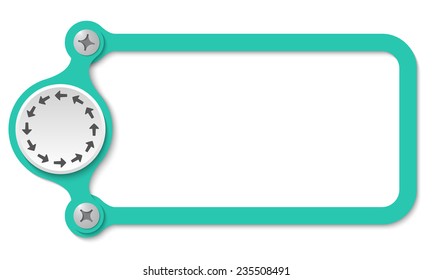 vector frame with screws and arrows