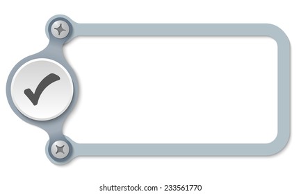 vector frame with screws and check box