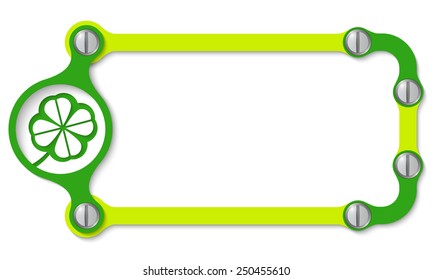 vector frame with screws and cloverleaf