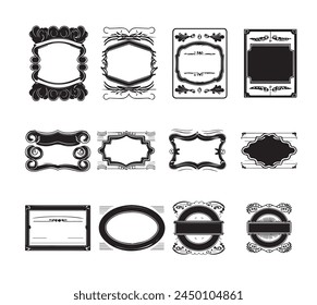 Vector marco conjunto diseño ornamental