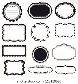 Vector Frame Set ornamental vintage decoration