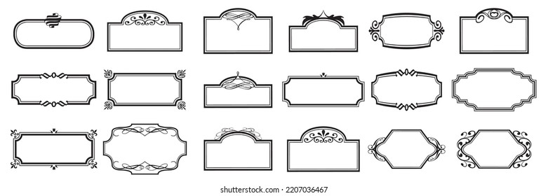 Vector Frame Set ornamental vintage