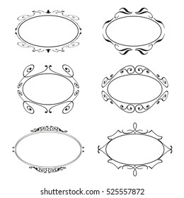 Vector Frame Set ornamental vintage decoration
