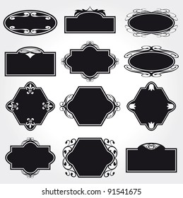 Vector Frame Set ornamental vintage decoration