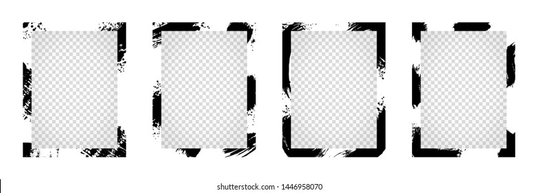 Vector frame set for text and photos. Modern Art graphics. Geometric grunge background. Element for design business cards, invitations, gift cards, flyers and brochures