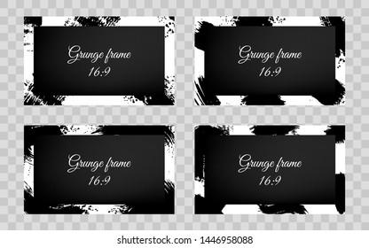 Vector frame set for text and photos. Modern Art graphics. Geometric grunge background. Element for design business cards, invitations, gift cards, flyers and brochures