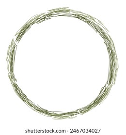 Vector frame in the shape of a circle. Doodle style, circle sketch. Template without inscription. EPS10
