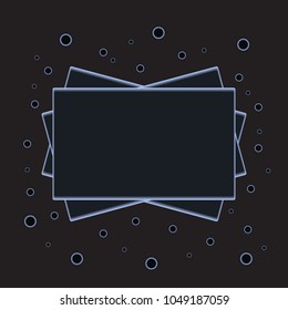 Vector frame. Shining rectangle banner.