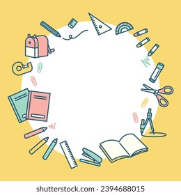 Vector frame of simple stationery