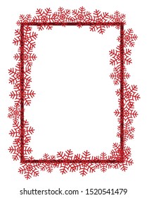 Vector frame in snowflakes for Christmas and New Year.