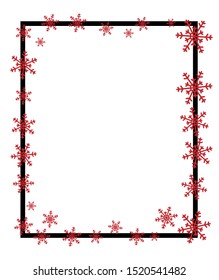 Vector frame in snowflakes for Christmas and New Year.
