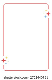 Vector Frame With Sparkling Star Background