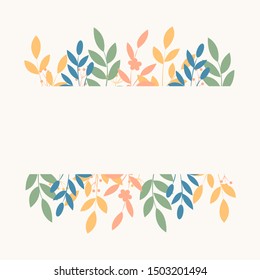 Vector frame with spring flowers