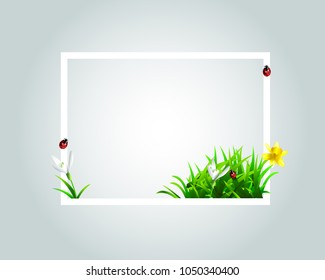 Vector frame with spring motive