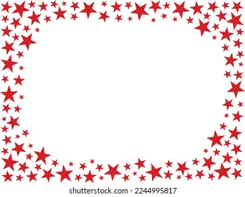 marco vectorial con estrellas - pancarta de color rojo