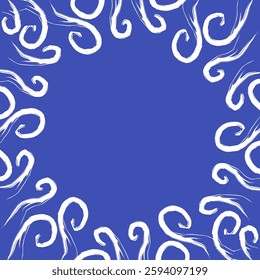 Vector frame with swirls and curls in the form of a frame.