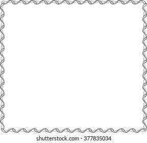 Vector Frame with swirls.Grunge Black and White textured rectangle for image frame. distressed border for your Design . 