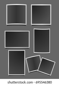 Vector frame template for photo. Square and rectangle