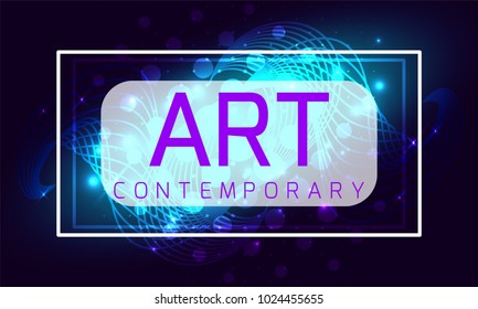 Vector frame for text. Contemporary art
graphics. Dynamic frame stylish geometric. Element design  for business cards, invitations, gift cards, flyers and brochures, web