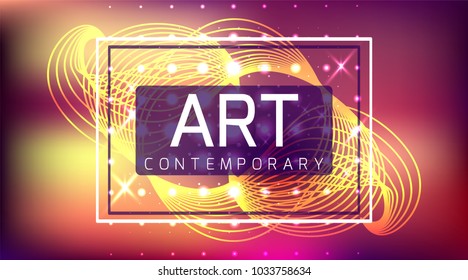 Vector frame for text. Contemporary art
graphics. Dynamic frame stylish geometric. Element design  for business cards, invitations, gift cards, flyers and brochures, web