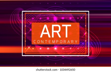 Vector frame for text. Contemporary art
graphics. Dynamic frame stylish geometric. Element design  for business cards, invitations, gift cards, flyers and brochures, web