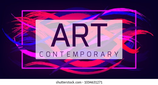 Vector frame for text. Contemporary artgraphics. Dynamic frame in styl painting. Element design  for business cards, invitations, gift cards, flyers and brochures, web