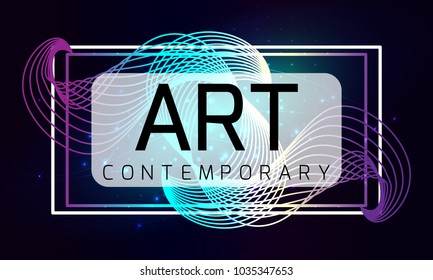 Vector frame for text. Contemporary art
graphics. Dynamic frame stylish geometric. Element design  for business cards, invitations, gift cards, flyers and brochures, web