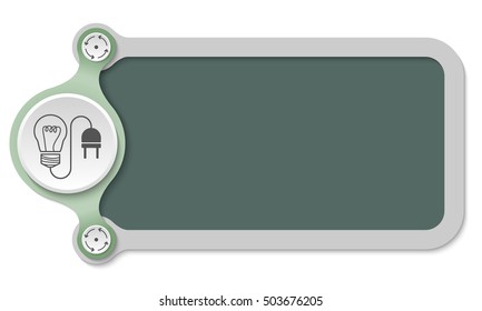 Vector frame for text and idea symbol