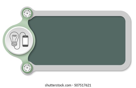 Vector frame for text and idea symbol