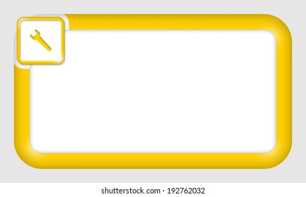 vector frame for text insertion with spanner