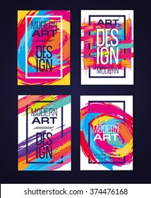 Vector frame for text and labels in the style of Modern Art graphic for hipsters background paint