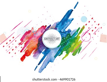 Vector frame for text and labels in the style of Modern Art graphics for hipsters background paint, design element for design business cards, invitations, gift cards, flyers and brochures