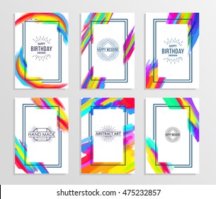 Vector frame for text and labels in the style of Modern Art graphics for hipsters background paint, design element for design business cards, invitations, gift cards, flyers and A4 brochures