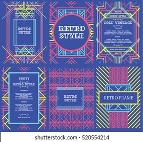 Vector frame for text and labels in the style of Modern Art graphics for hipsters background paint, design element for design business cards, invitations, gift cards, flyers and brochures.