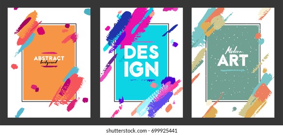 Vector frame for text and labels in the style of Modern Art graphics for hipsters background paint, design element for design business cards, invitations, gift cards, flyers and brochures