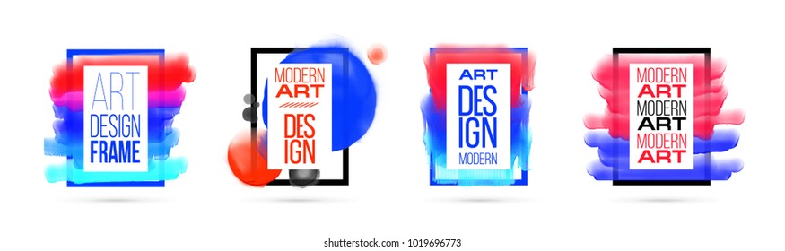 Vector frame for text Modern Art graphics for hipsters . element for design business cards, invitations, gift cards, flyers and brochures. frame set vector
