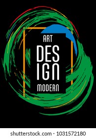 Vector frame for text Modern Art graphics for hipsters. Applicable for placards, brochures, posters, covers and banners.